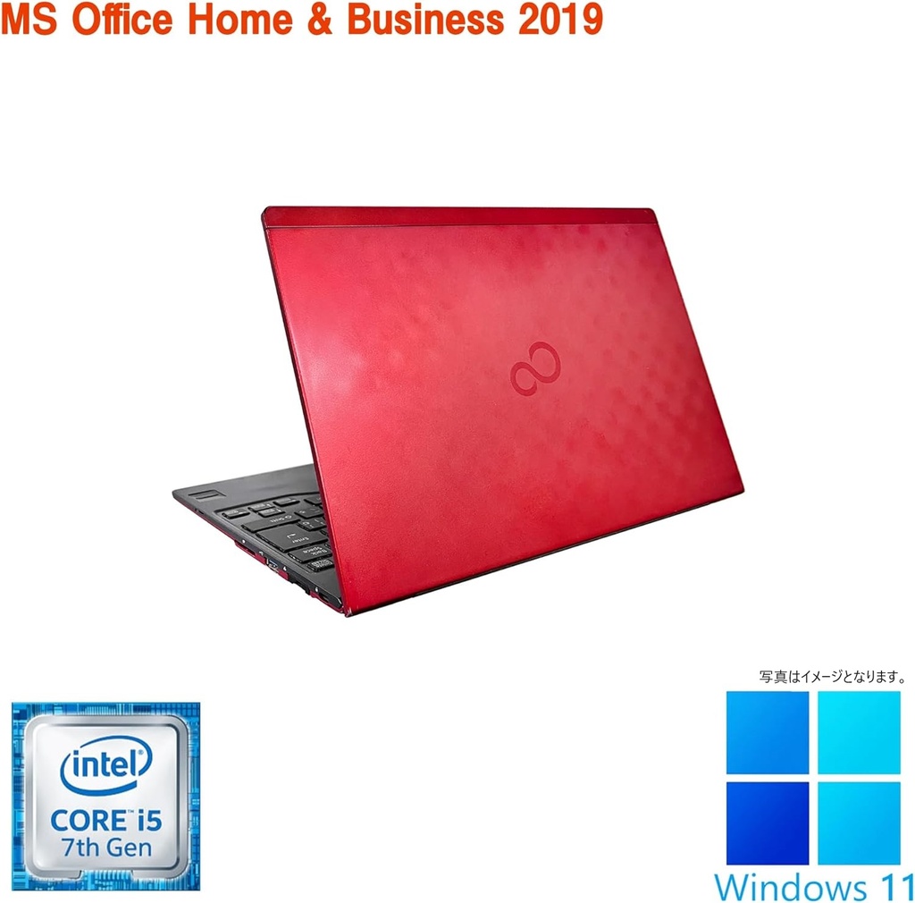 富士通 ノートPC MU937/Red/13.3型フルHD/Win 11 Pro/MS Office